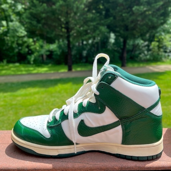 Nike Dunk High 2011 Gorge Green Size 10,5 317982-119 Pre-owned Very Clean - Picture 15 of 16